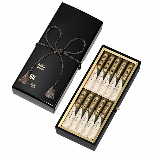 線香 贈答用 初盆 お盆 新盆 御盆 送料無料 ギフト お悔やみ 進物線香 最秀香 短寸10把入 塗箱 【あす楽対応】【のし無料】【包装無料】【送料無料】