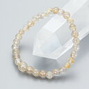 ブレスレット 腕輪 数珠 金線水晶 小玉 6mm玉