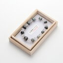 ブレスレット 腕輪 数珠 グレー虎眼石10mm・本水晶平玉コンビ 桐箱入