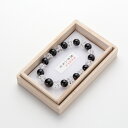 ブレスレット 腕輪 数珠 黒オニキス10mm・本水晶平玉コンビ 桐箱入