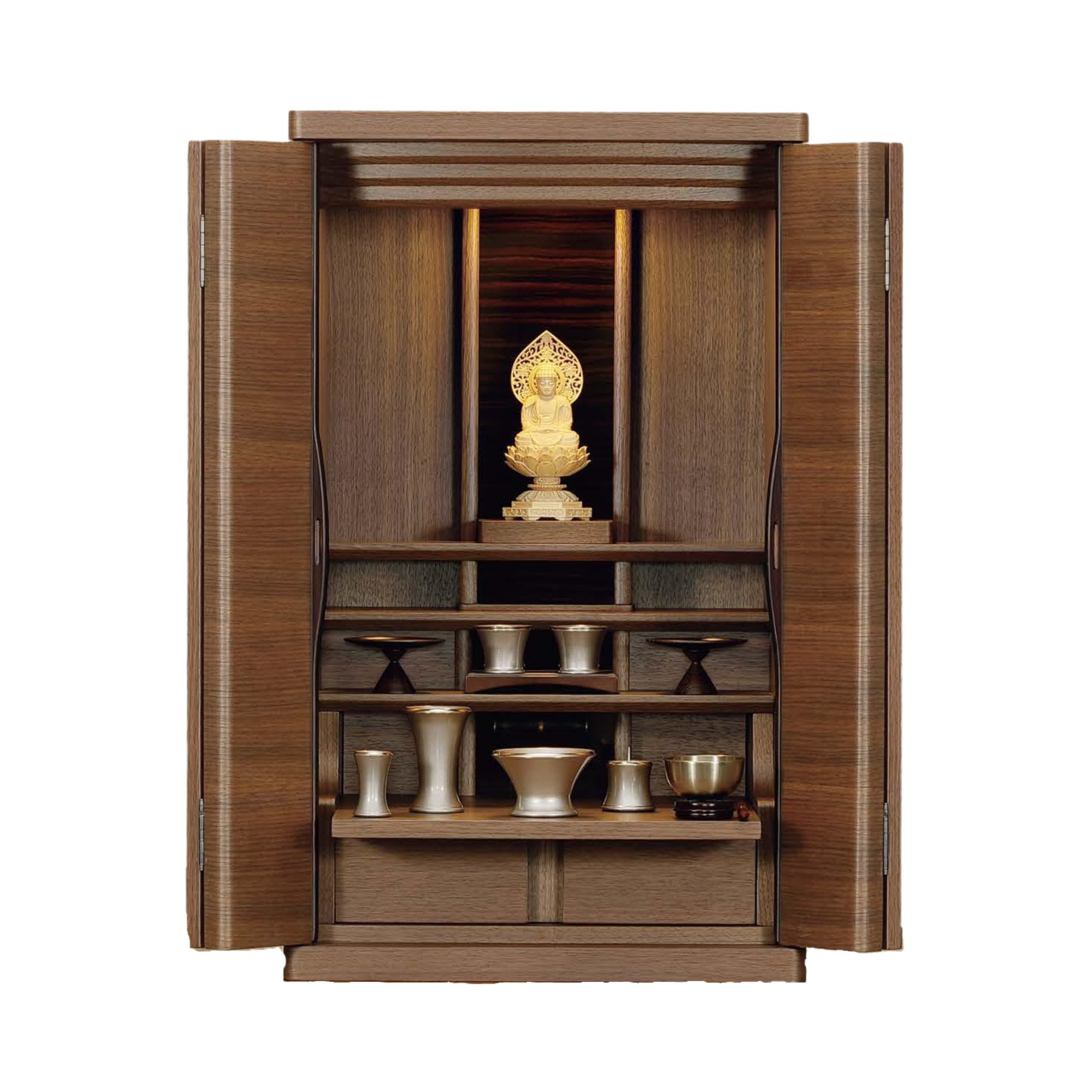 【マラソン期間限定！ポイント10倍】仏壇 ルガール ウォールナット 上置/16号