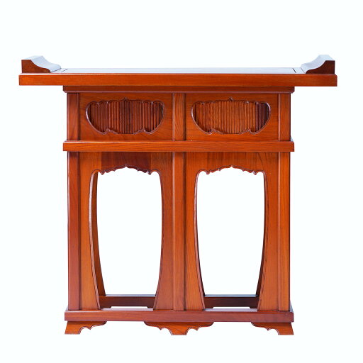 立焼香机 4尺 欅(けやき) 摺り漆 寺院用仏具 焼香 立焼香机 4尺 欅(けやき) 摺り漆 寺院用仏具 焼香