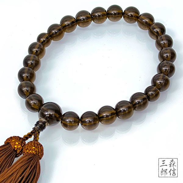数珠 男性用 全宗派で使える 茶水晶(プラスチック製品) (房色・茶) 京都伝統工芸品 (京念珠 念誦 男の子 男子 メンズ 紳士用 記念品 葬式 葬儀 法要 ...