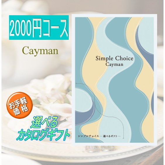 カタログ ギフト 2000円 コース Cayman ケイマン シンプルチョイス 出産祝 香典返し 内祝 退職祝 入学祝 粗品 景品 賞品 記念品 販促品 お中元 ノベルティ おまけ プチギフト ポケットサイズ メッセージ 熨斗