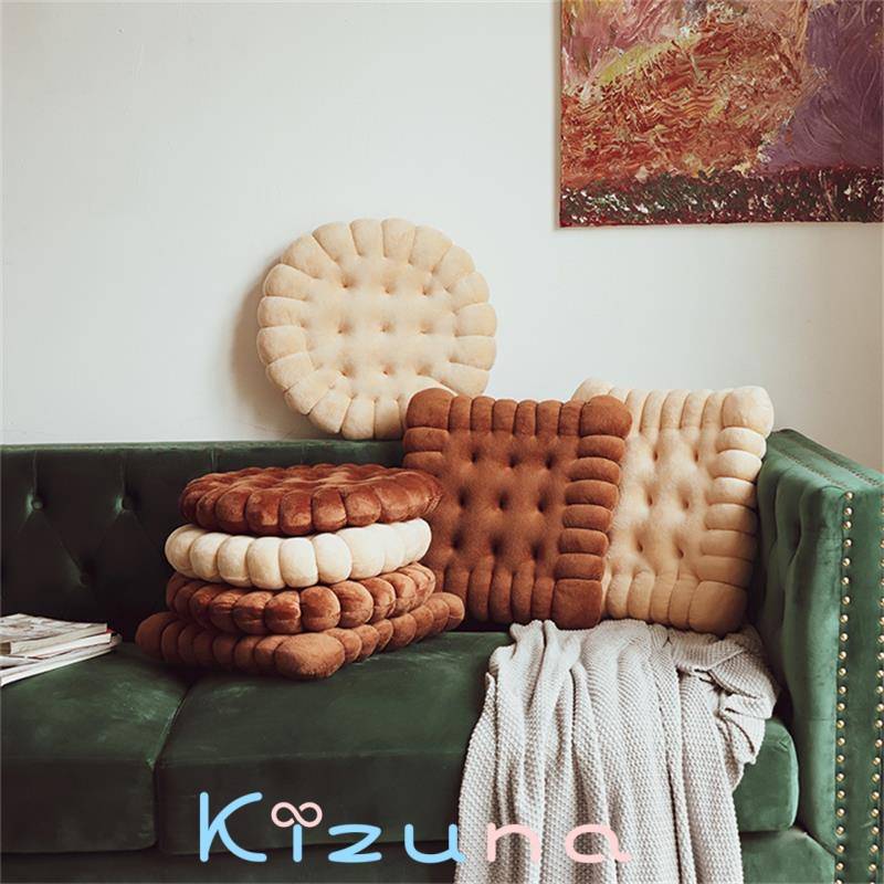 座布団 クッション ビスケットクッション ビスケット 超人気 おしゃれ 厚め5cm 座り心地いい オールシーズン 椅子用 ソファー用 車用の