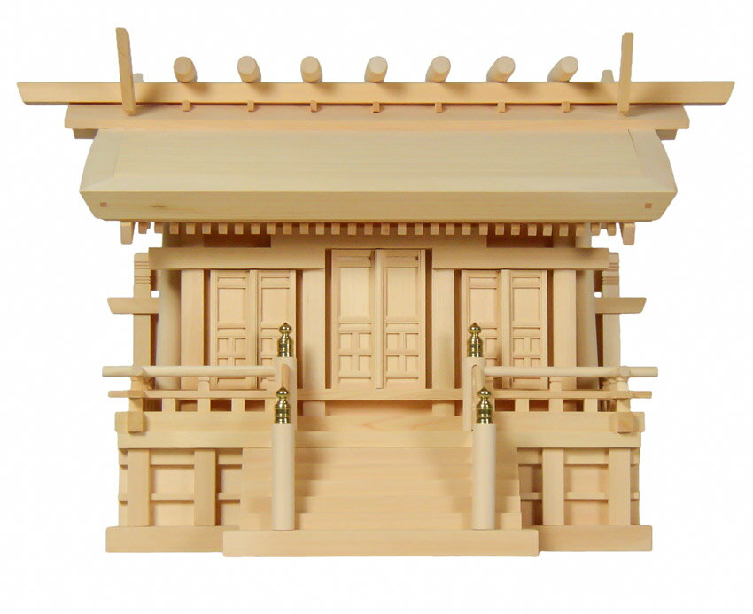 乐天商城 - 横通し三社厚屋根（18号）（通し三社型神棚）木曽桧製国産品/神棚 モダン マンション 神具 お札 神道 御札 モダン神棚 おしゃれ 宝くじ 受験 新築 氏神様 神札 合格祈願 神殿 新年 お札入れ 御札入れ 会社 木曾ひのき 学業成就 厄除け