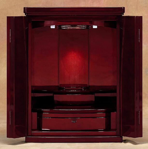 仏壇 格調高いデザイン エテルノIV-α ワイン色【モダン仏壇 上置型 モダン ミニ】/ハセガワ仏壇 ミニ仏壇 モダンミニ 仏壇用品 仏具 仏壇ミニ 現代的 上置き仏壇 上置き 家具調仏壇 マンション お彼岸 お供え 法事 一周忌