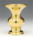 花立 真鍮製 花瓶 京丸型 花立 無地 磨 フッ素加工 4.5号 約13.5mm 中型 4.5寸真宗大谷派 東 各宗派用 国産 金属製 1本入(納期1~2週間)