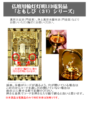 LED(3V)電装品「ともしび3V」020番輪灯用1対セット【マラソンsep12_東海北陸甲信越】