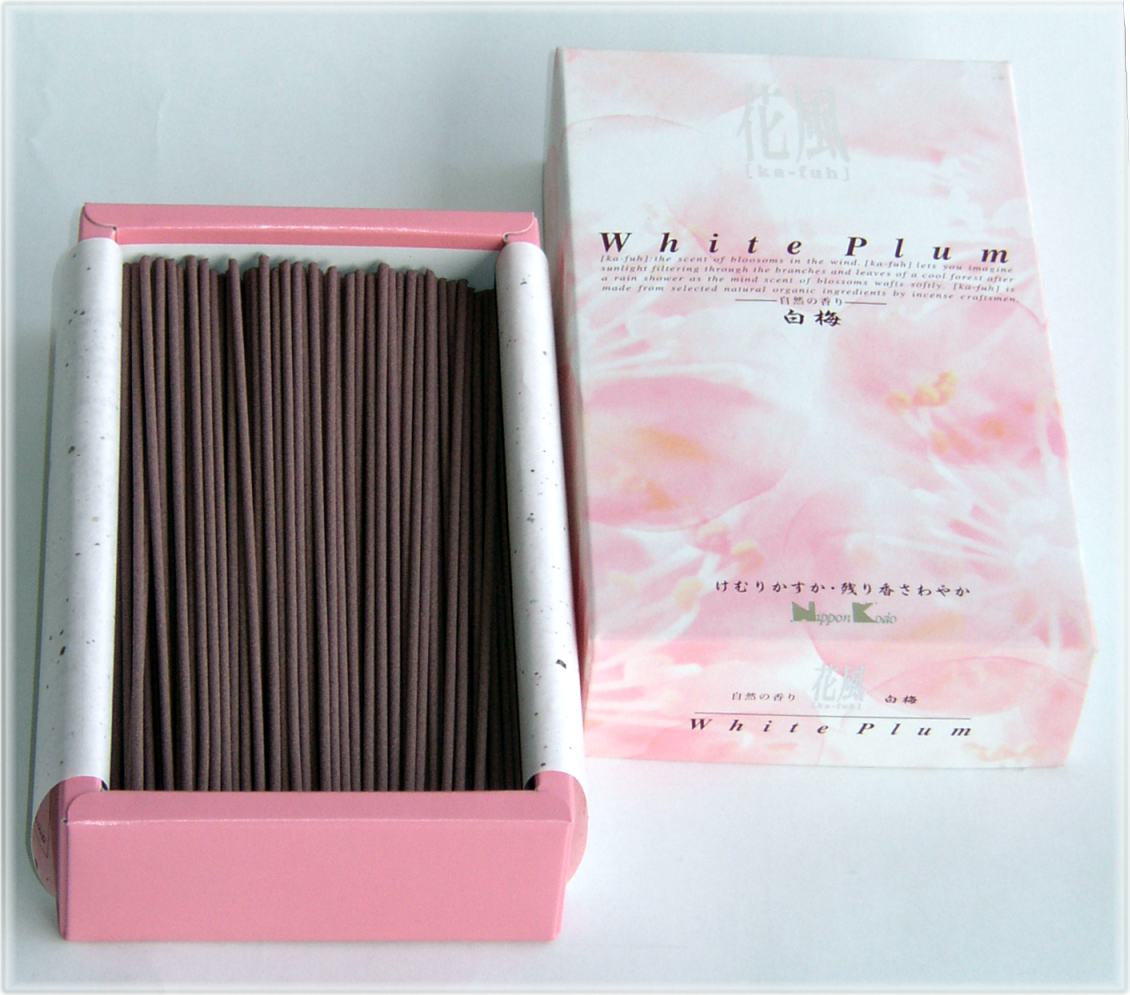 線香 花風 白梅 バラ詰 微煙香 180g 日本香堂/線香 煙が少ない 微煙 天然 灰 お線香 お悔やみ 進物線香 お供え 煙が少ない 微煙 喪中見舞い 一周忌...