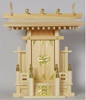 扉の素材をグレードアップ!小型で美しい神棚「中神明(扉木曽ひのき)」