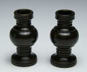 華瓶1.6号(色付仕上)1対 浄土真宗本願寺派(門徒西)用 黒光色 高48mm けびょう 水入れ 仏具 仏具セット