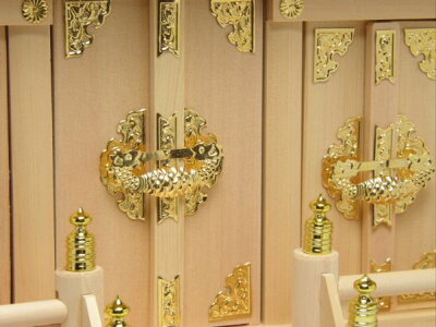 通し屋根三社(小)神棚【上級品】