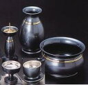 仏具セット はるか 藍錆色 帯金3.5号 5点セット 五具足 床置仏壇向 香呂 花立 花瓶 火立 仏器 仏飯器 茶器 茶碗