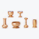 モダン仏具 販売 寛通型 6点セット 花立2.5 高75×径45mm 茶湯器2.5 高48×径47mm 香炉2.5 高43×径70mm 仏器2.5 高47×径...