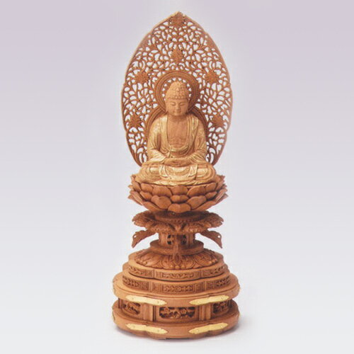 【大感謝祭P5倍】仏像 紅檀 木瓜丸台座 金具付 座釈迦2.0 高238×巾100×奥行79mm