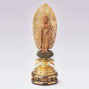 仏像 木瓜丸台座 箔押 仏白檀 金泥付 舟弥陀5.0 高360×巾125×奥行105mm