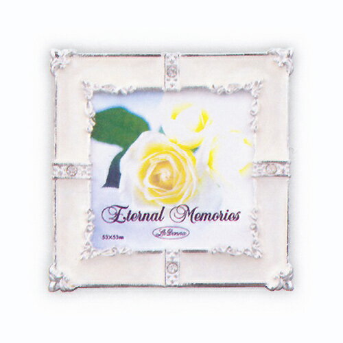 モダン仏具 写真立て(フォトフレーム) MJ28-S2-WH 外寸 巾71×高71mm 内寸 巾54×高54mm 窓寸 巾47×高47mm