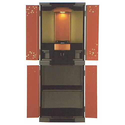 仏壇 モダン仏壇(床置) | すずめ 15×40号 | H122×W47×D35cm 内形寸法 (1)35cm (2)15cm