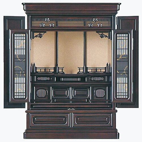 仏壇 上置型金仏壇 シリン梅 障子付 23号 高705×巾515×奥行395mm