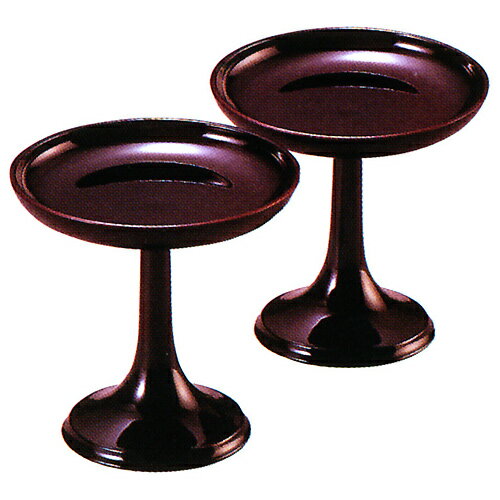 モダン仏具 モダン高月・供物台 | 貫通型高月 1対入 3.5寸 ため色 | 奥行105×幅105×高105mm タメ色 P136 御供具 高月 供物用 重量 51g