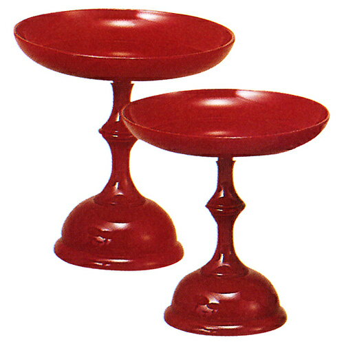 モダン仏具 モダン高月・供物台 | 中京型高月 朱色 1対入 2.5寸 | 奥行75×幅75×高78mm 内箱（袋） 奥行90×幅145×高80mm 内箱仕様 段ボール箱 商品重量 23g 内箱数 2