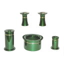 モダン仏具セット【かたらい:緑 5具足】送料無料【smtb-td】【RCP】