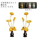 豆常花+豆具足花立セット【咲れんげ:5本立3.0寸鍋長色】小さく綺麗な金蓮華 送料無料【smtb-td】【RCP】