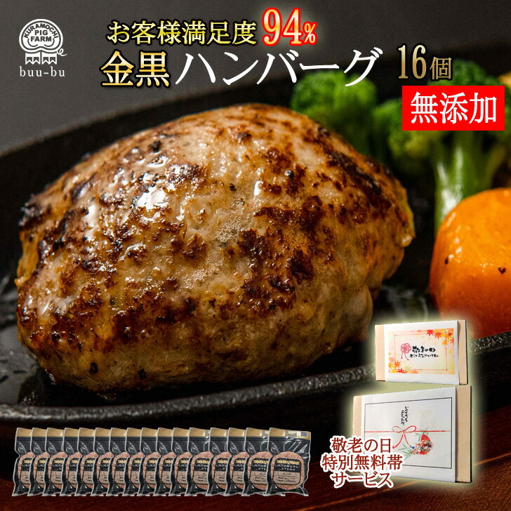 【ハンバーグ 16個入 無添加 ハンバーグ ギフト 送料無料 約110g 訳あり 生ハンバーグ 冷凍 金黒 出産祝い 内祝 お歳暮 御歳暮クリスマス