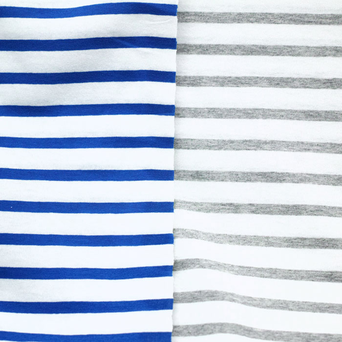 ニット生地 かわいい 18/天竺6mm/12mm ボーダー 160cm 幅 日本製 50cm単位の価格 カットソー tシャツ ワンピース レディス メンズ 子供服 手芸 クラフト 生地 布 縫いやすい 屋 さん 通販 buuke-10010651 布の店ブーケ サンプル画像2