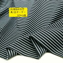 ニット生地 20/ 天竺 黒 / 白 ボーダー 165cm幅 日本製 50cm単位の価格 カットソー スカートワンピース レディス メンズ 子供服 手芸 クラフト 生地 布