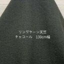 ニット生地 リングヤーン ウール 天竺 チャコール 130cm幅 日本製 紡毛 50cm単位の価格 カットソー はおりもの レディス メンズ 子供服 手芸 クラフト 生地 布