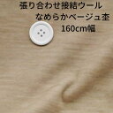 ニット生地 ウール混 接結 ベージュ杢 160cm 幅50cm単位 オーダーカット 布 生地 レビュー