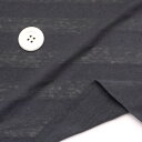 ニット生地 ボーダー 透かし編み チャコール ハーフリネン 天竺 日本製 レディス メンズ カットソー tシャツ 50cm単位価格 手芸 レビュー 布 生地