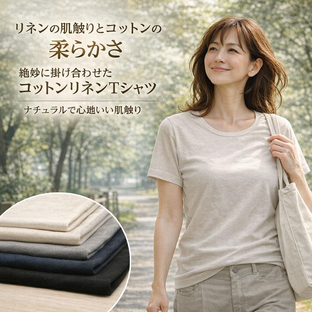 ハーフリネン ニット 生地 天竺 155cm幅 黒 ネイビー チャコール グレー アイボリ...