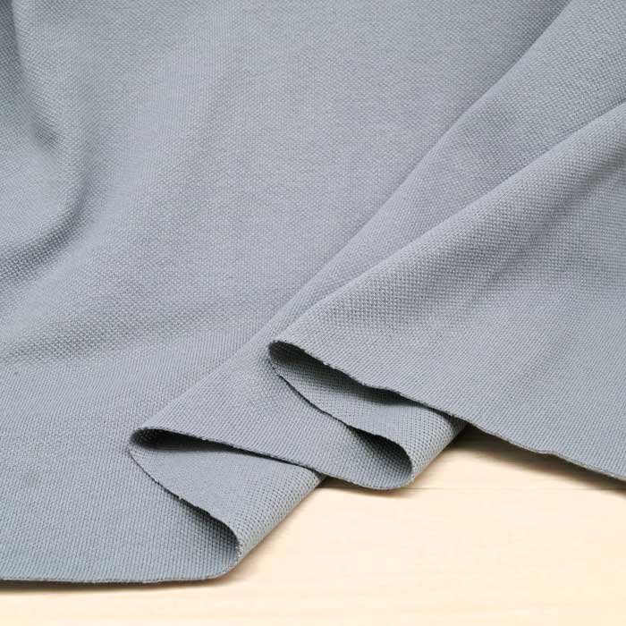 Cotton （Solid Color） - ニット生地 綿100% 鹿の子ニット グレー 160cm幅 日本製 50cm単位の 価格 カットソー tシャツ レディス メンズ 子供服 手芸 布 生地 屋 さん 通販