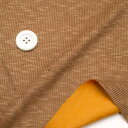 スラブな雰囲気の ストライプなリブ編みとフラットな貼り合わせ ダブルフェイスモカ/マスタード コットン 50cm単位 はかり売り 手芸 クラフト 生地 布 ファッション