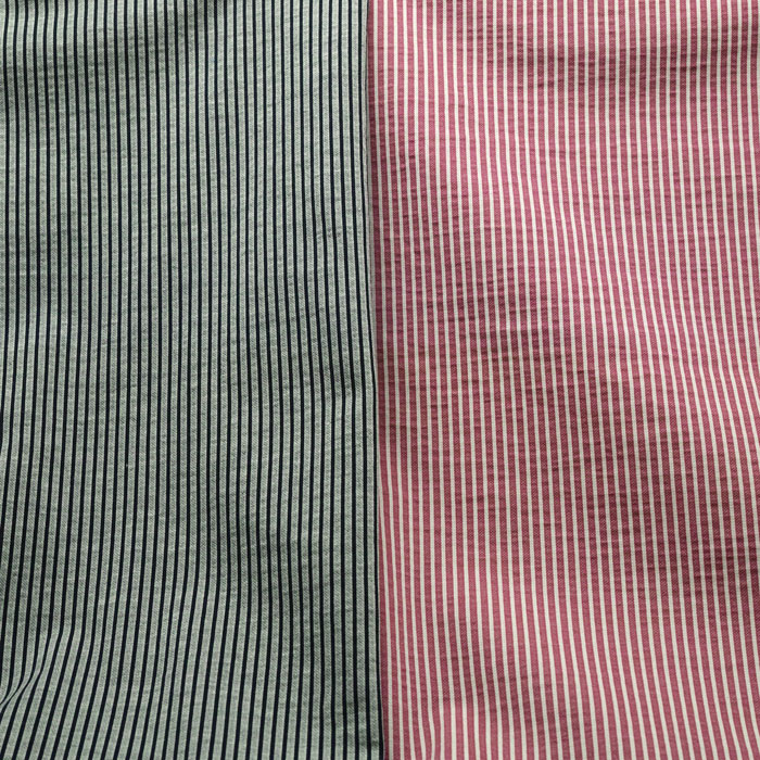 乐天商城 - ニット生地 ジャガードストライプ リップルニット ブラック / レッド 140cm カットソー Tシャツ向き レディス メンズ 手芸 クラフト 生地 布 通販 日本製 50cm単位の価格