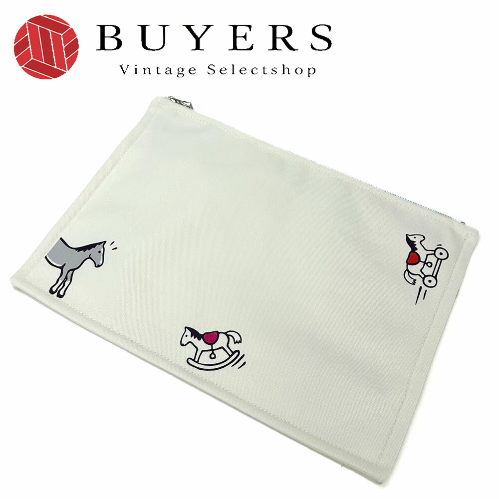 yÁzɔi GX xr[|[` gD[X tbgGM A__ LoX ؔn zCg ig fB[X  HERMES pouch canvas baby