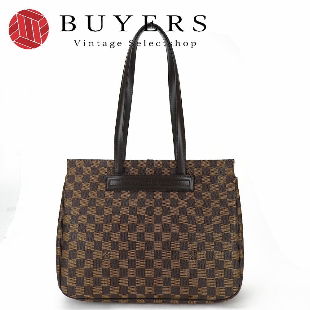 【中古】LOUIS VUITTON ルイヴィトン N51123 パリオリPM ダミエ エベヌ トートバッグ LV 肩掛け レディース 女性 Tote Bag Damier canvas