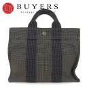 【中古】エルメス トート PM エールライン グレー 新金具 ハンドバッグ キャンバス 普段使い カジュアル ユニセックス レディース メンズ 女性 男性 HE...