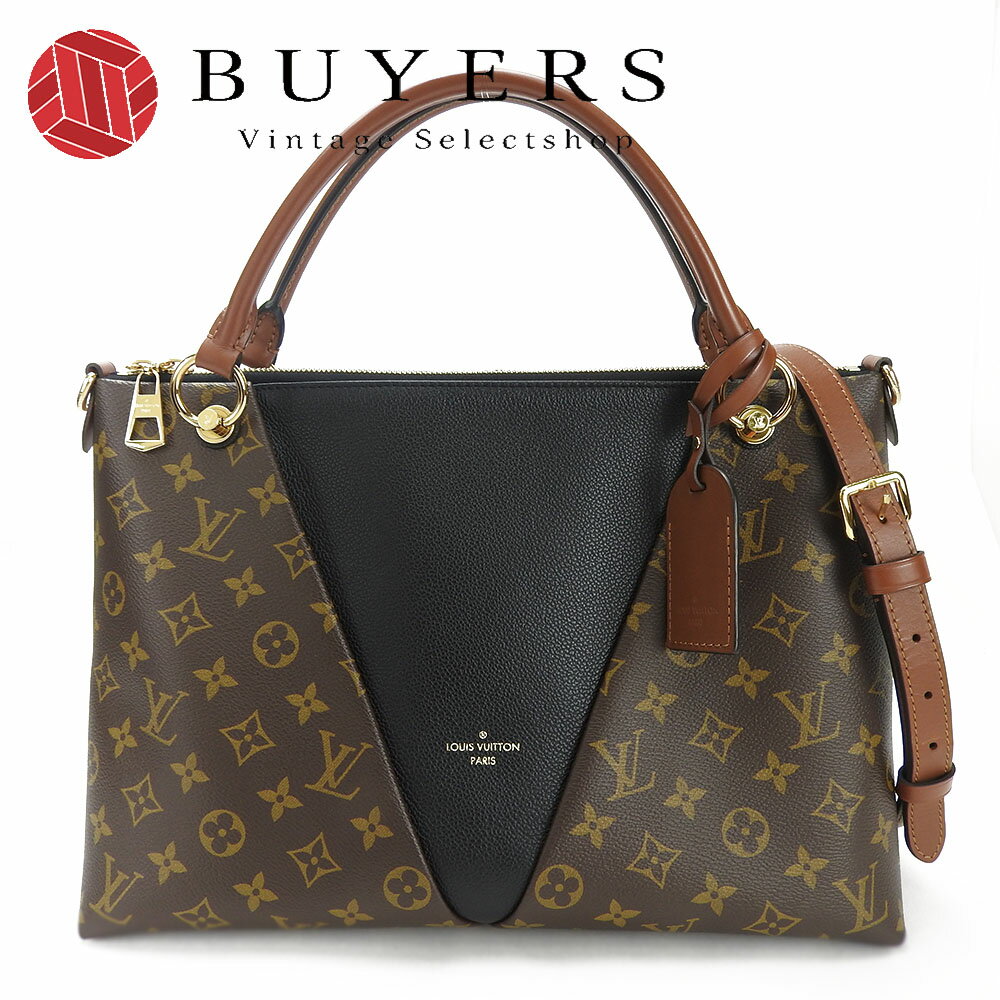 【中古】ルイヴィトン Vトート MM モノグラム レザー M43948 2WAY LV ノワール ロゴ レディース 女性 普段使い お出かけ LOUIS VUITTON Monogram PVC