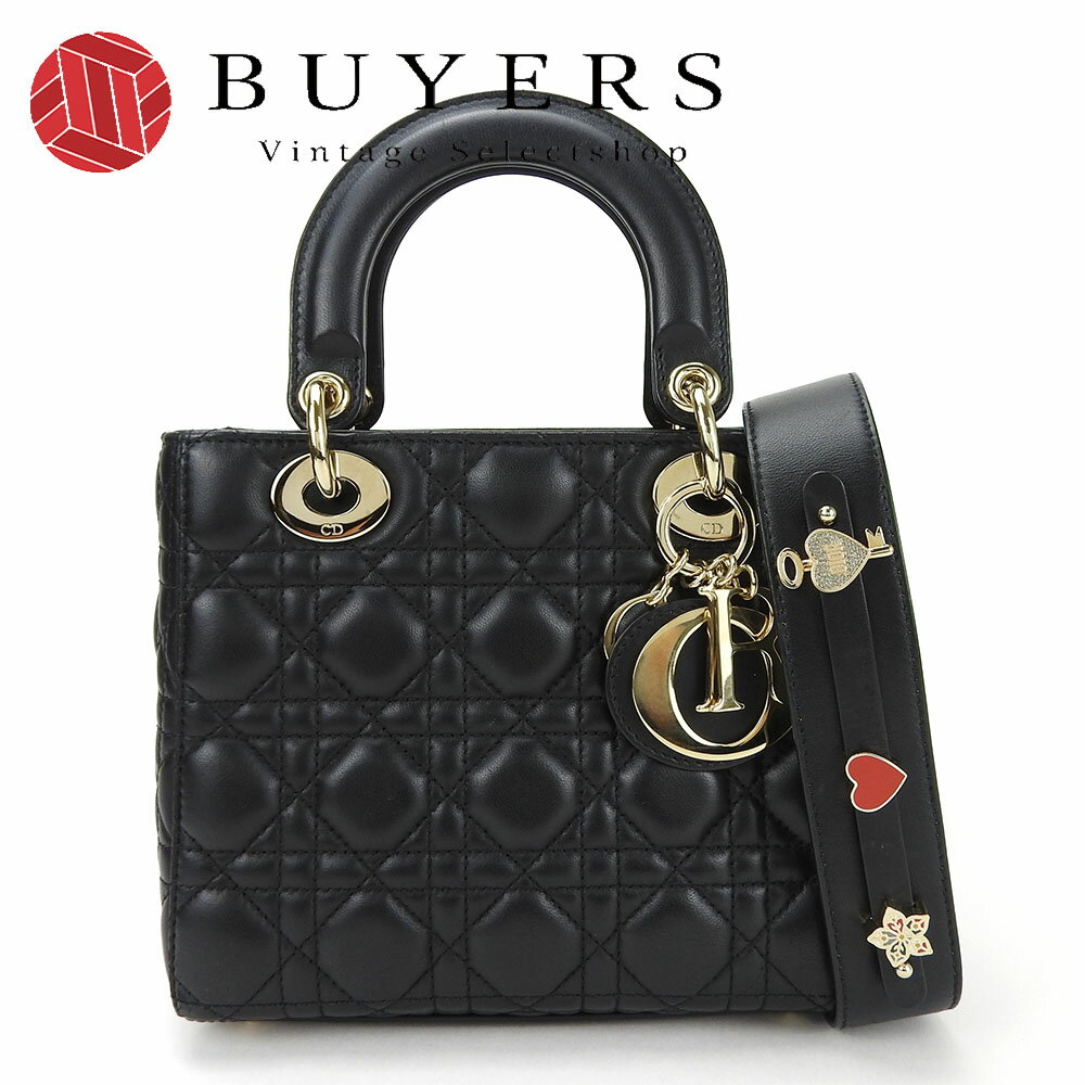šۥꥹǥ 2WAY ϥɥХå  ǥǥ ʡ ޥ ӡ MY ABC ⡼ ॹ 쥶 ֥å  ǥ  Christian Dior hand bag black leather small