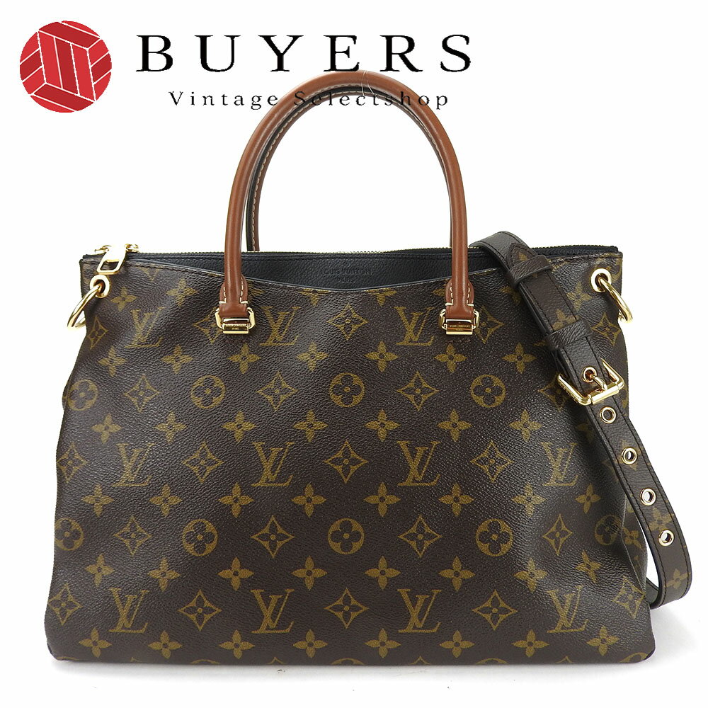 【中古】 ルイヴィトン 2WAY トートバッグ ショルダーバッグ 肩掛け パラス M41064 モノグラム ノワール レザー 革 LV 普段使い レディース 女性 LOUIS VUITTON tote bag monogram 22901