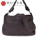 【中古】LOEWE ロエベ ワンショルダーバッグ パープル系 レディース 女性 レザー 革 シルバー金具 shoulderbag