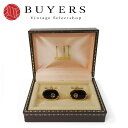 【中古】 ダンヒル カフス メタル ブラック ゴールド GP アクセサリー ビジネス スーツ 小物 オシャレ メンズ 男性 Dunhill