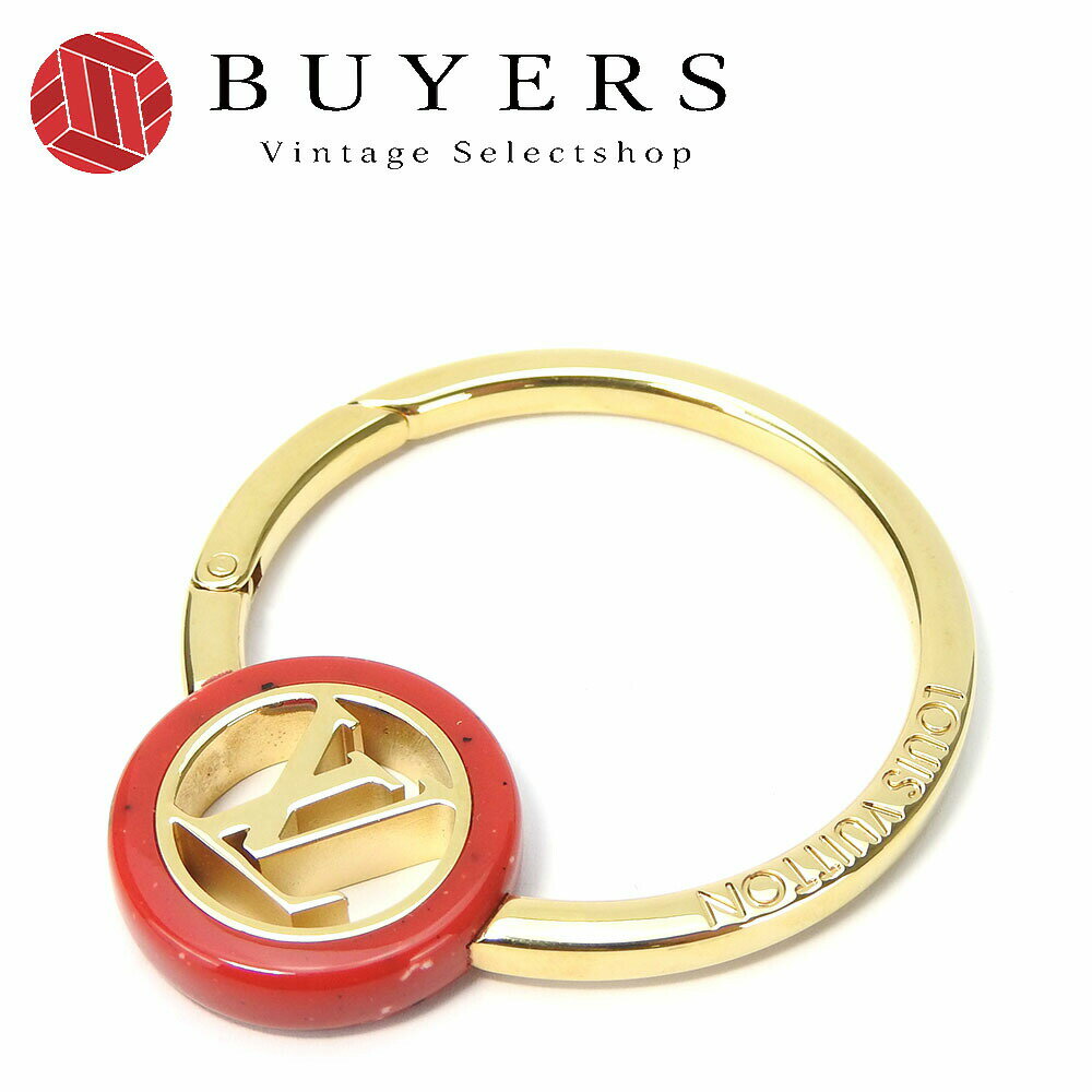 【中古】 ルイ・ヴィトン キーリング M64535 メタル ゴールド レッド|ゴールド LOUIS VUITTON