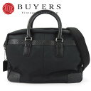 【中古】 コーチ ビジネスバッグ F70549 シグネチャー ナイロン レザー ブラック シルバー金具 2WAY ショルダー ブリーフケース メンズ 男性 CO...