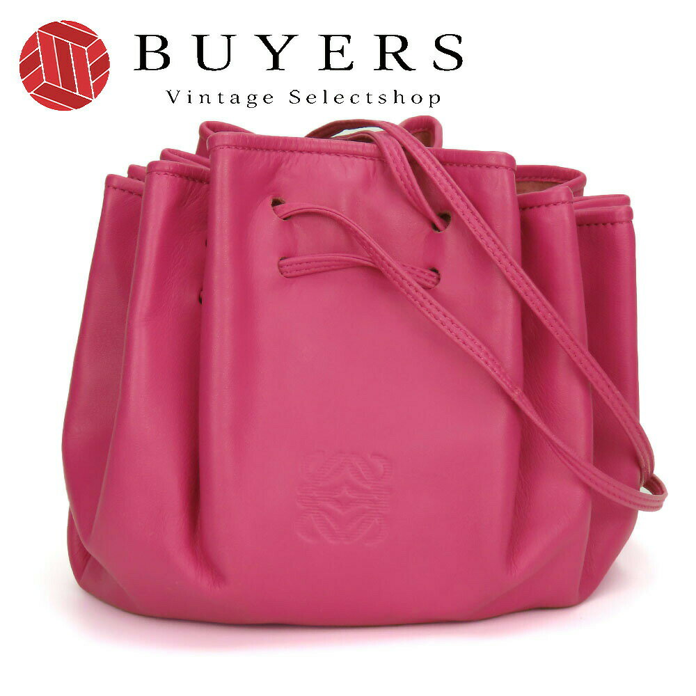 本物☆ロエベ アナグラム柄 ナッパレザー ミニウエストポーチ ウエストバッグ 赤 本物☆ロエベ アナグラム柄 ナッパレザー ミニウエストポーチ