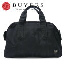 【中古】 ポーター ボストンバッグ 70周年 キャンバス ブラック 旅行 吉田カバン レディース メンズ PORTER